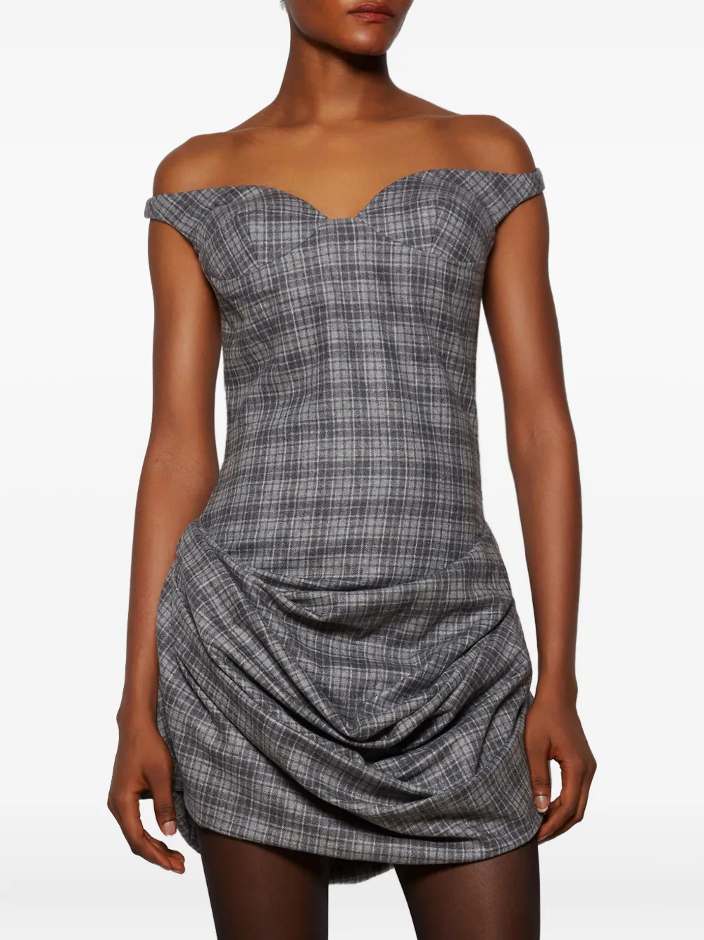 Magda Butrym Off-shoulder jurk Grijs