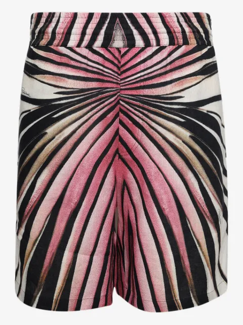 Roberto Cavalli ray gold print shorts