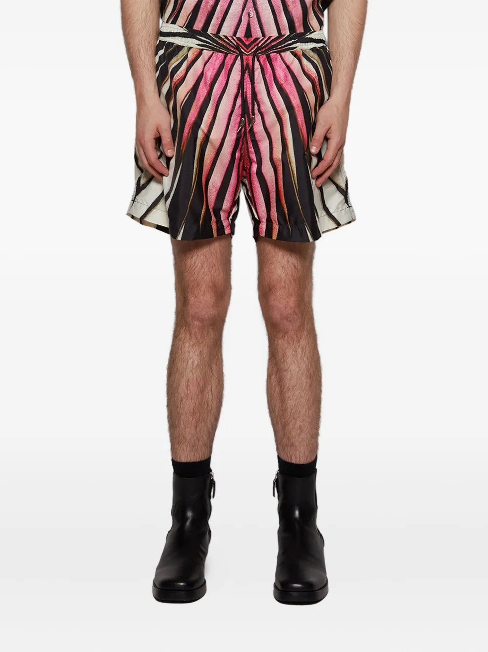 Roberto Cavalli Zwembroek met zebraprint Roze