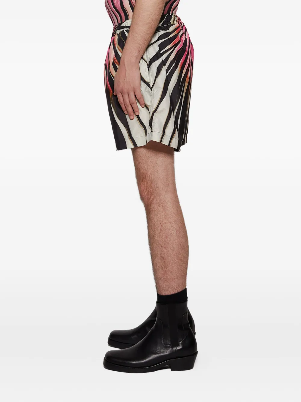 Roberto Cavalli Zwembroek met zebraprint Roze