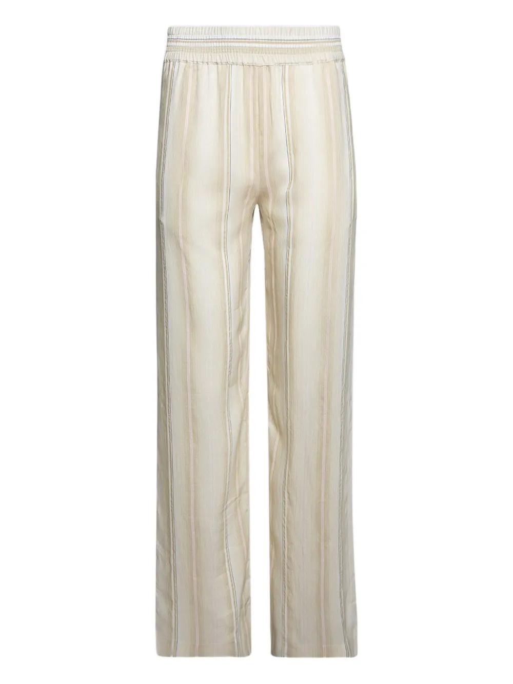Victoria Beckham striped elastic-waist trousers Beige
