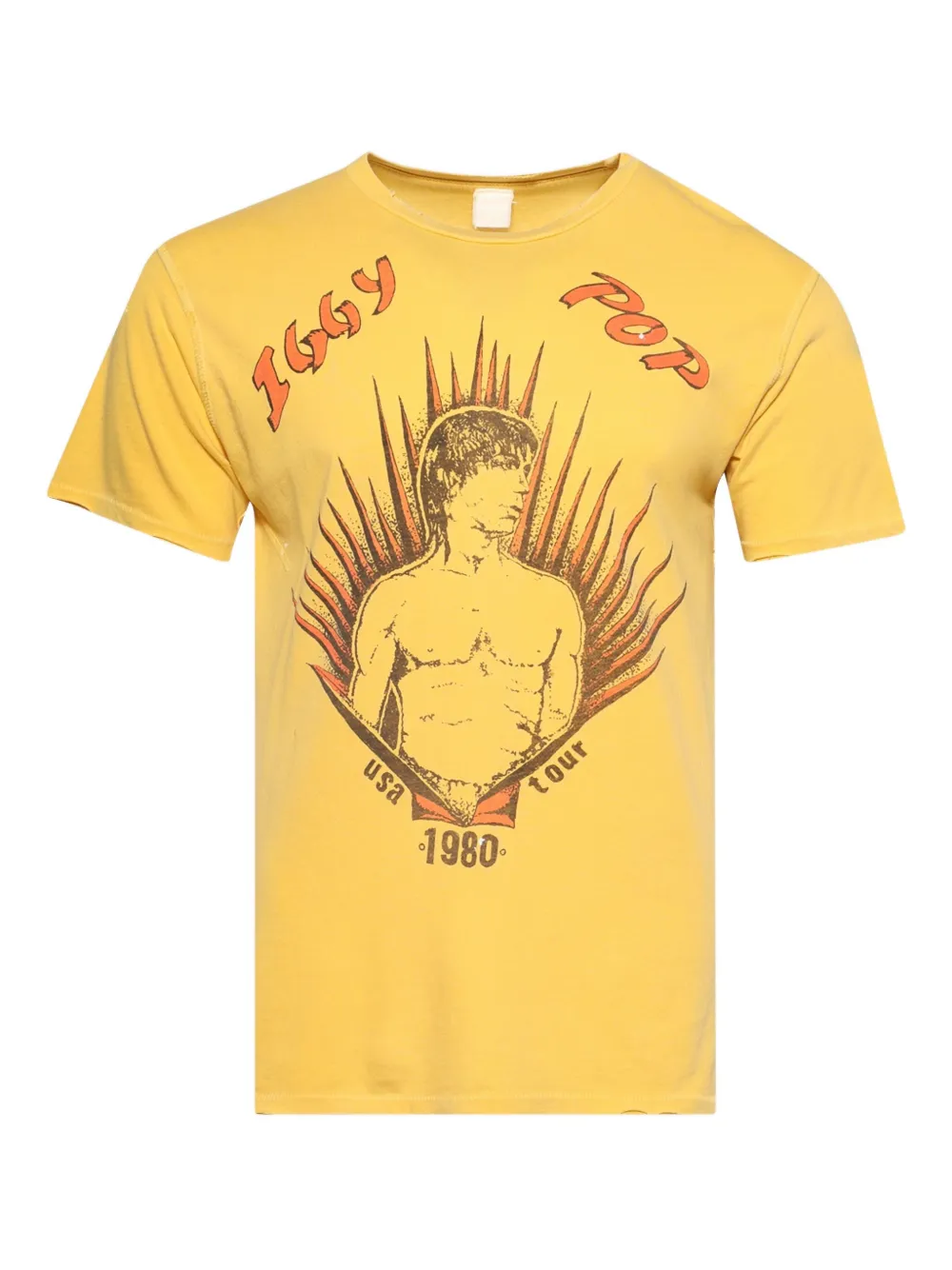 MadeWorn iggy pop tour T-shirt | Yellow | Image 1
