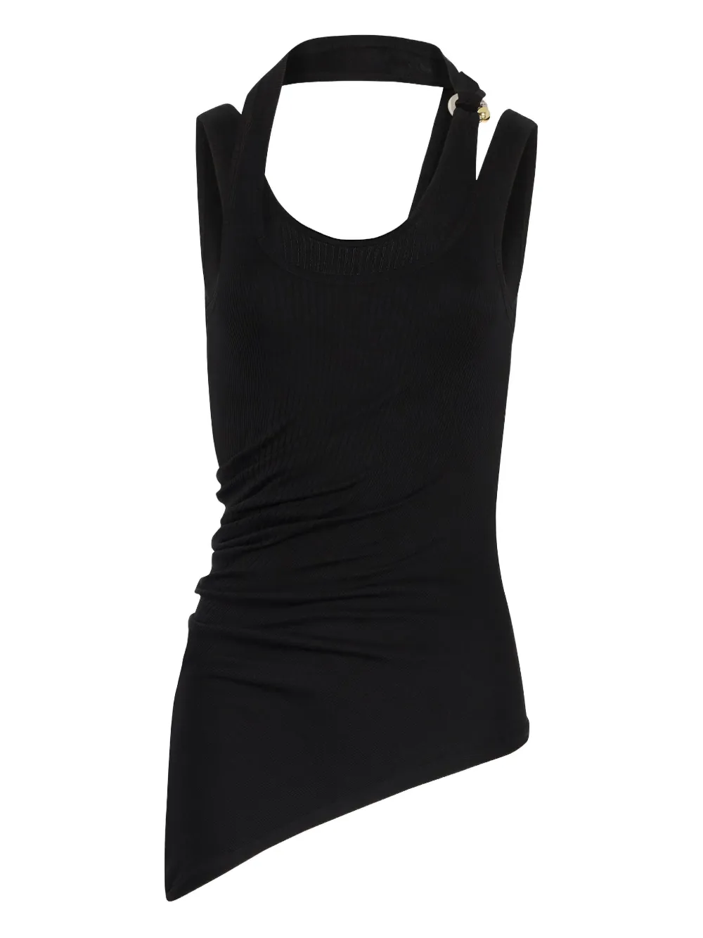 Jean Paul Gaultier twisted double-layer tank top | Black | Image 1