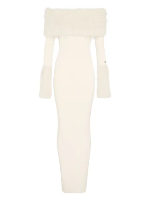 Jean Paul Gaultier ribbed faux-fur trimmed dress