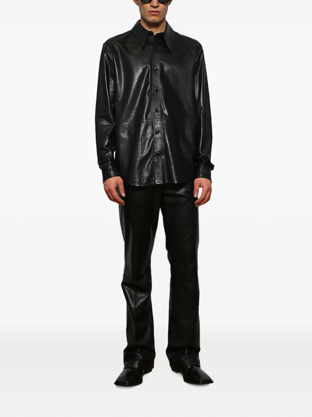 AMIRI button-fastening leather jacket | Leather Jackets | Image 2