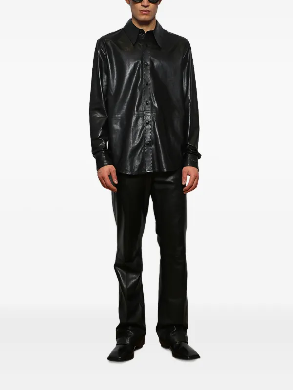 AMIRI レザージャケット | ブラック | FARFETCH JP