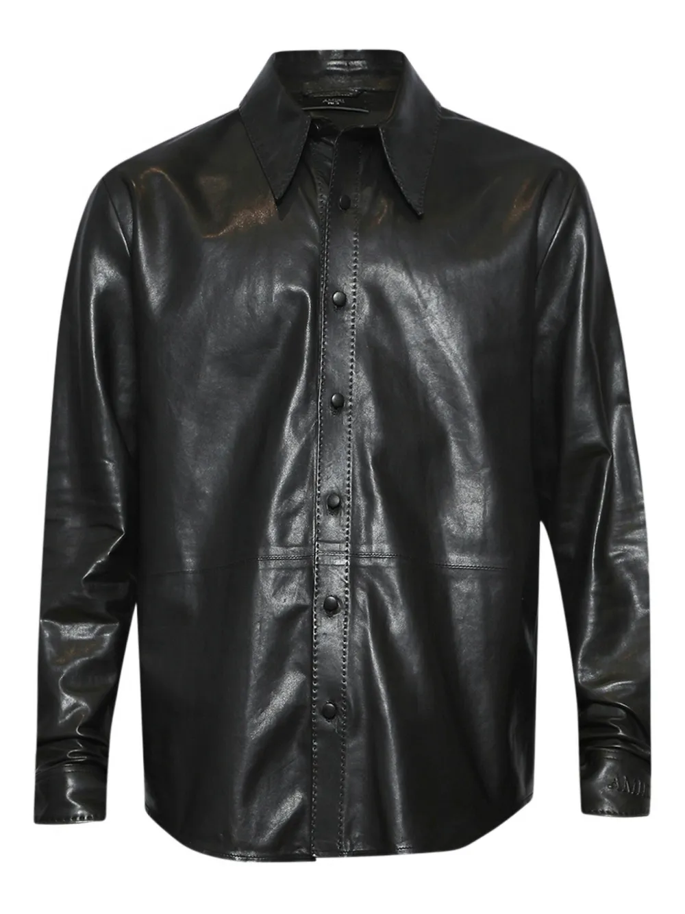 AMIRI button-fastening leather jacket | Black | Image 1