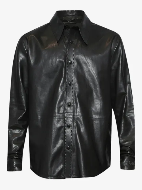 AMIRI button-fastening leather jacket