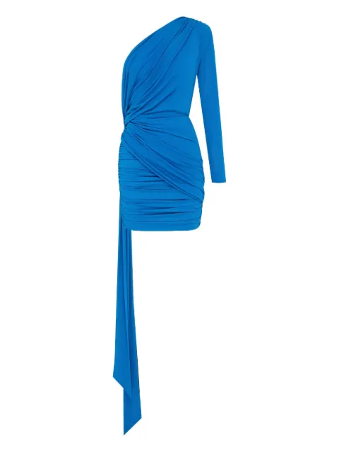 Alex Perry one-sleeve draped mini dress