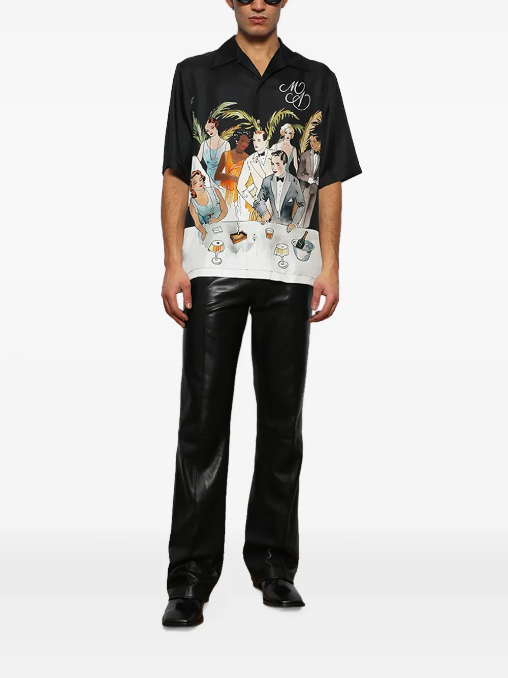 AMIRI Leren laarzen met metallic hak Zwart