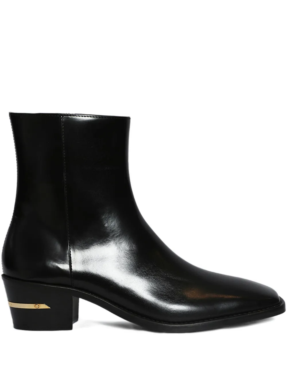 AMIRI Leren laarzen met metallic hak Zwart