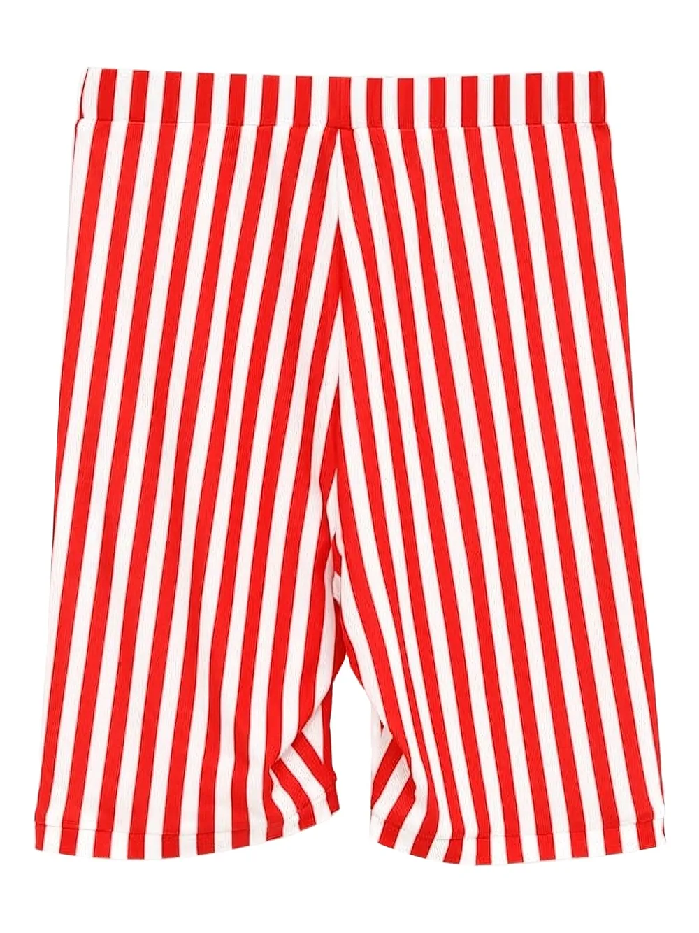 Duran Lantink Asymmetrische gestreepte shorts Rood