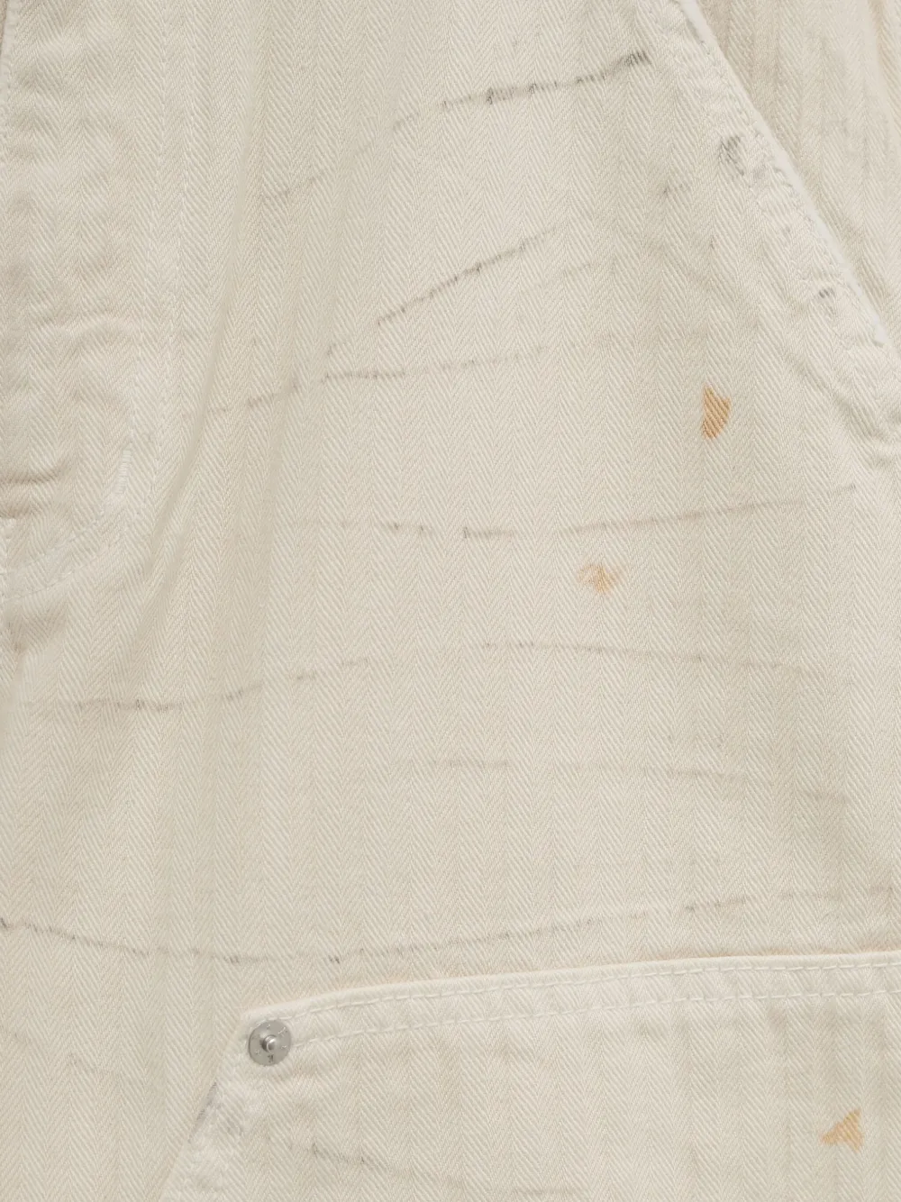 Enfants Riches Déprimés Gerafelde broek met visgraatpatroon Beige