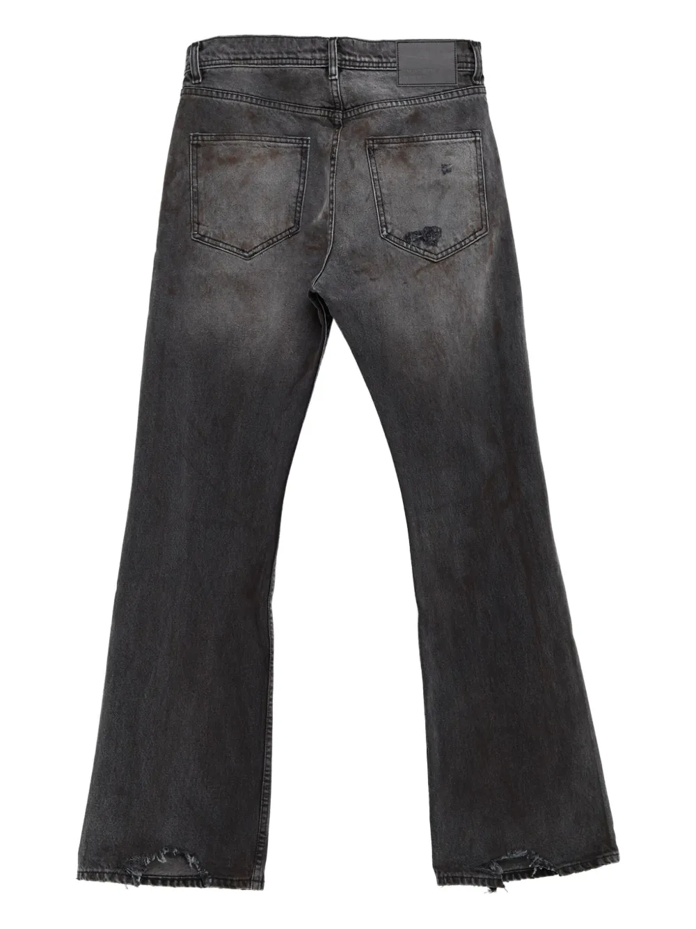 Enfants Riches Déprimés Gerafelde bootcut jeans Zwart