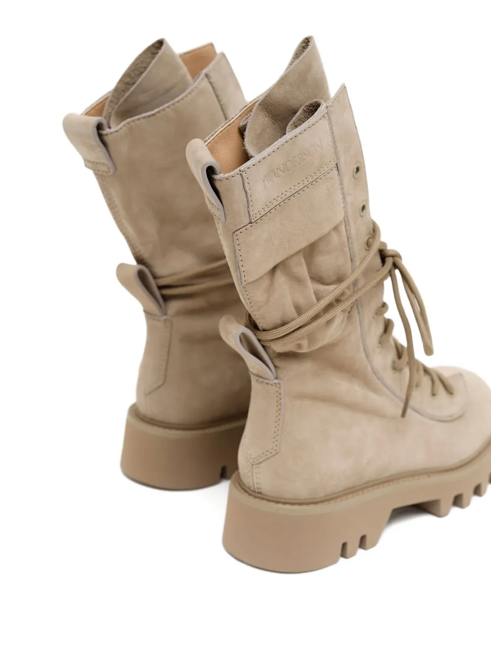 JW Anderson leather combat boots Neutrals