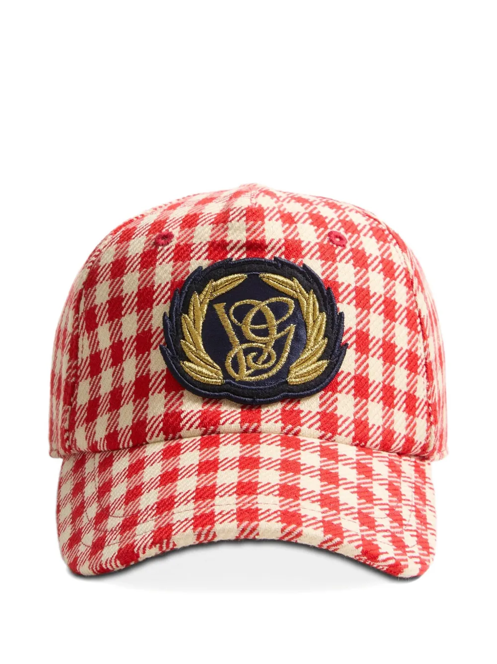 Valentino Garavani BASEBALL CAP IN COTTON AND WOOL WITH PATCH Rood