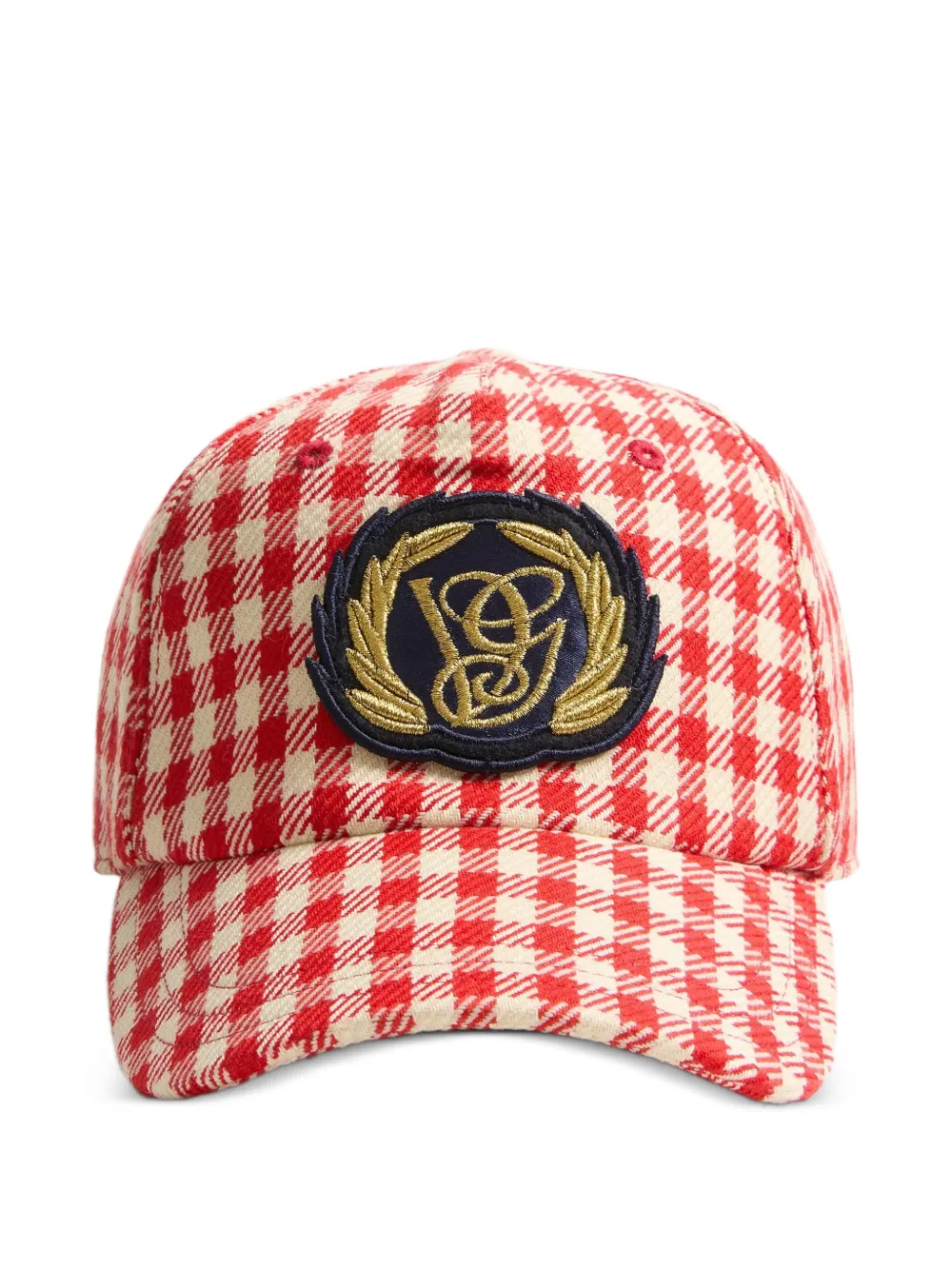 Valentino Garavani BASEBALL CAP IN COTTON AND WOOL WITH PATCH - Rosso