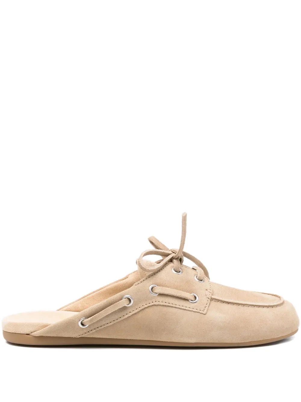 Miu Muiltjes met veters Beige