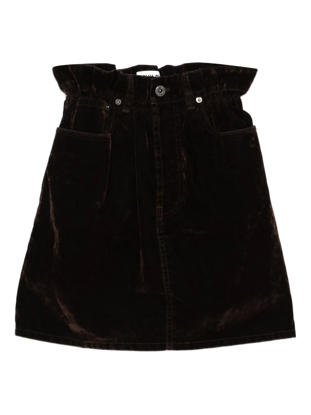 Miu velvet mini skirt Bruin