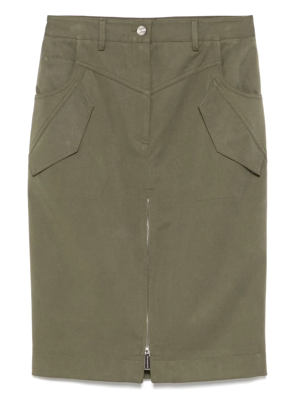 Barbara Bui falda midi estilo gabardina | verde | Image 1