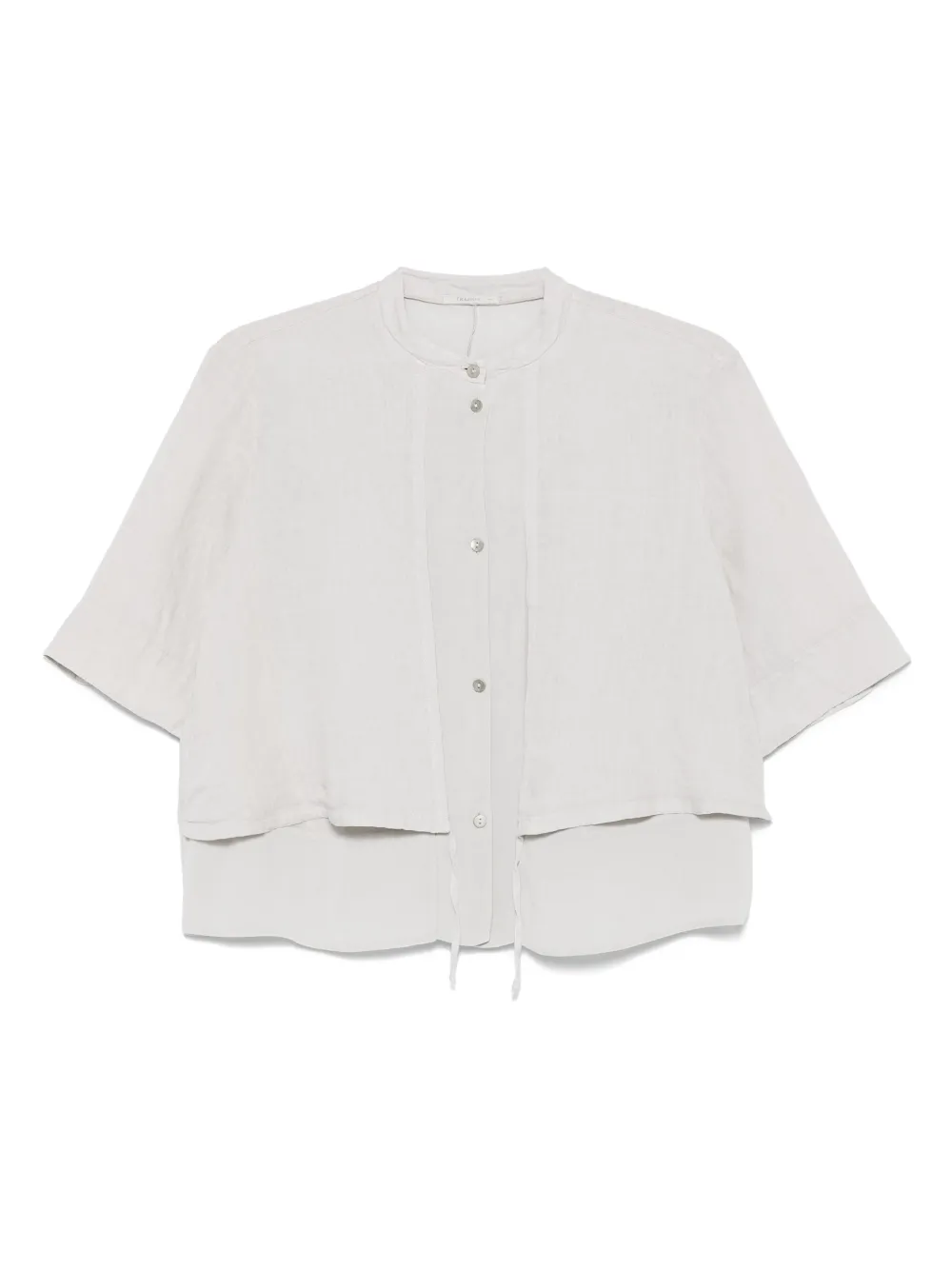 Transit Blouse van linnenblend Grijs