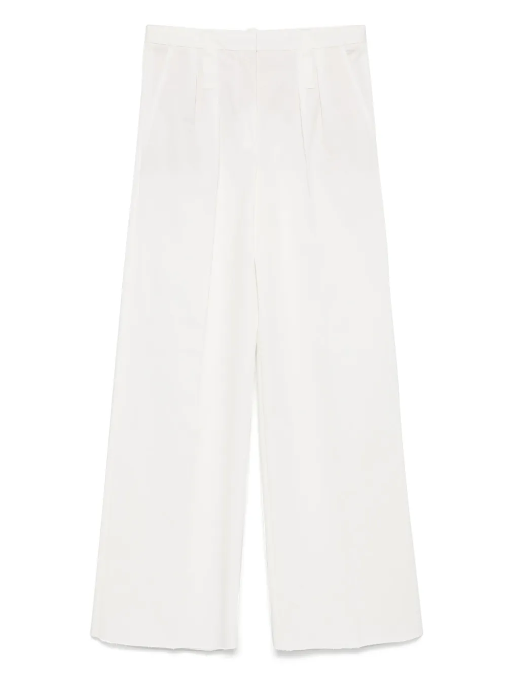 pressed-crease trousers