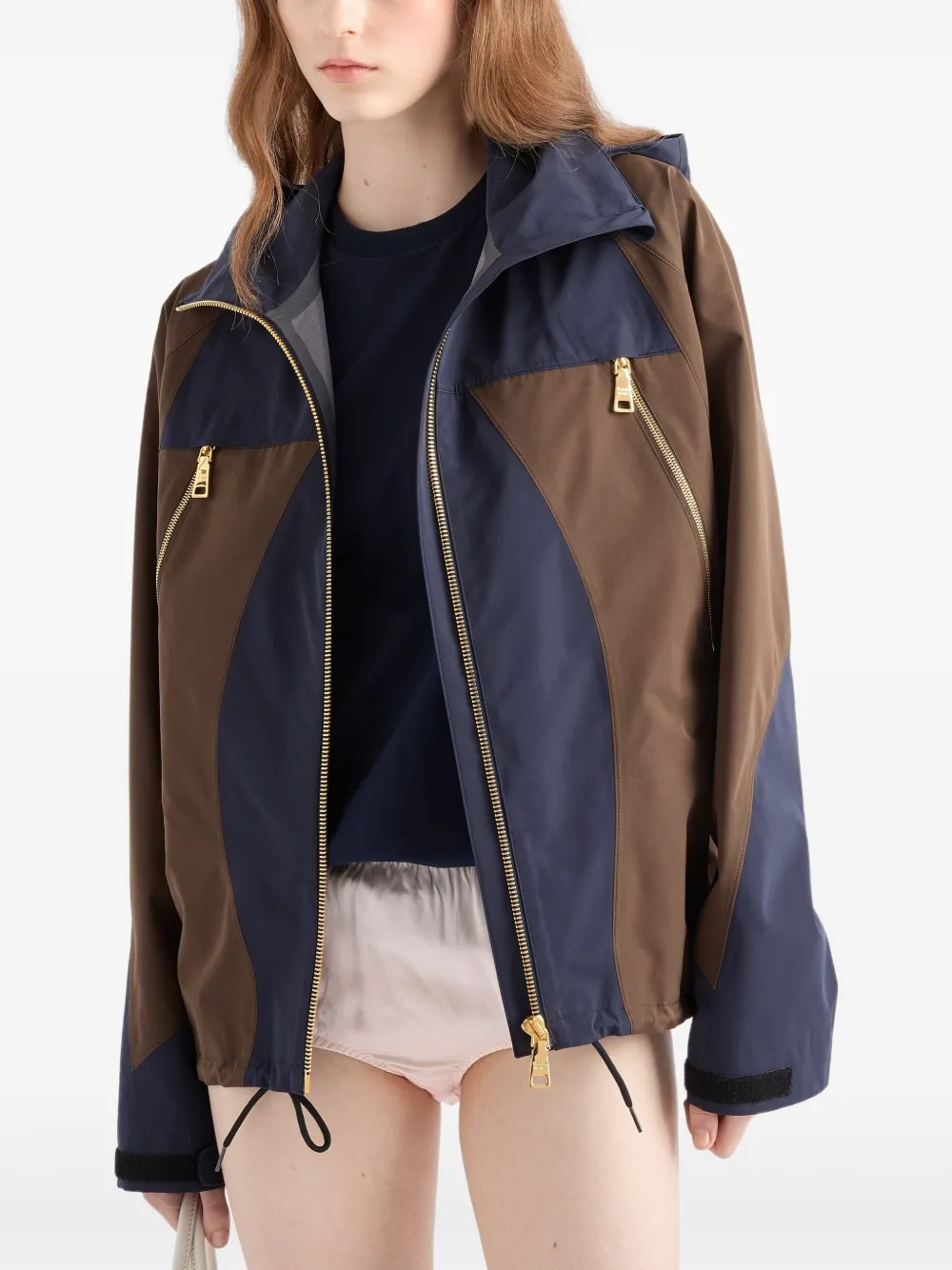Prada Jack met capuchon Blauw