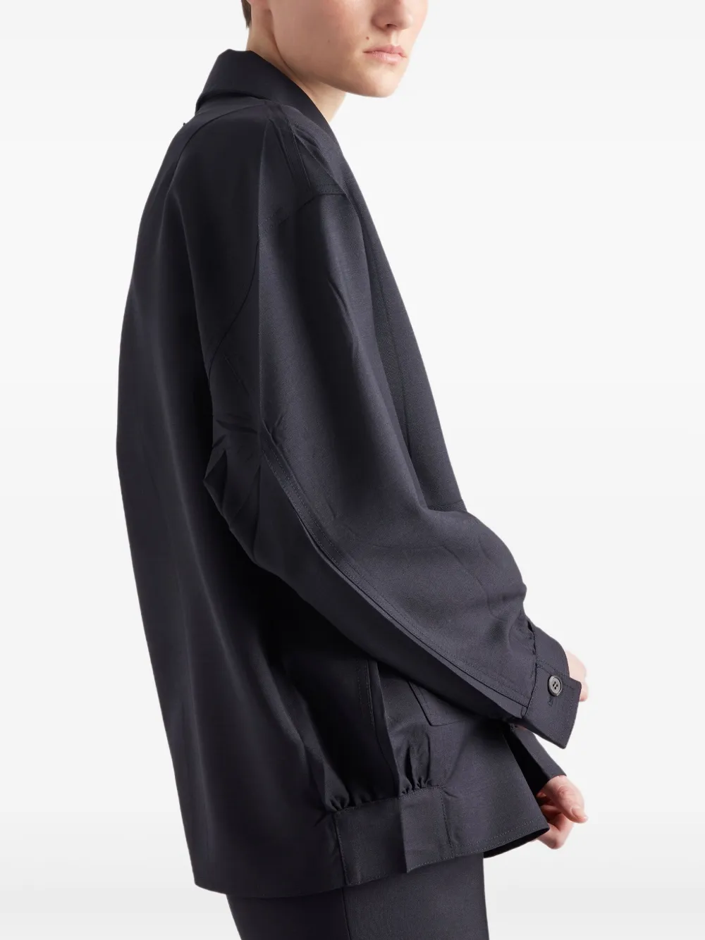 Prada Mohair wollen jack Blauw