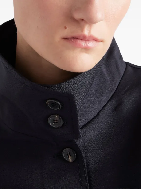 Prada Mohair Wool Jacket | Blue | FARFETCH