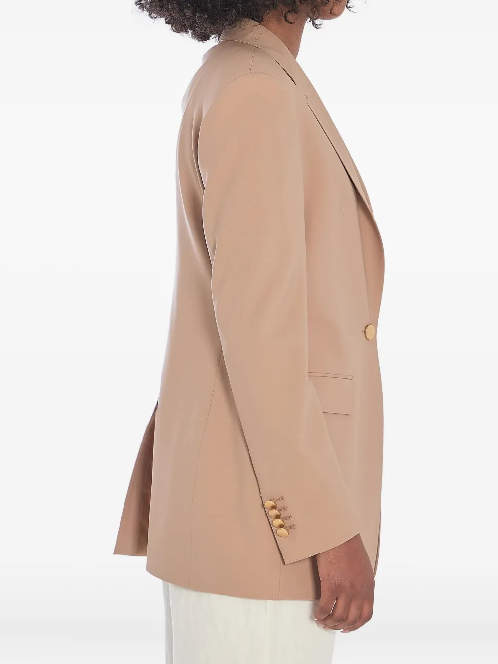 Tagliatore Blazer met enkele rij knopen Beige