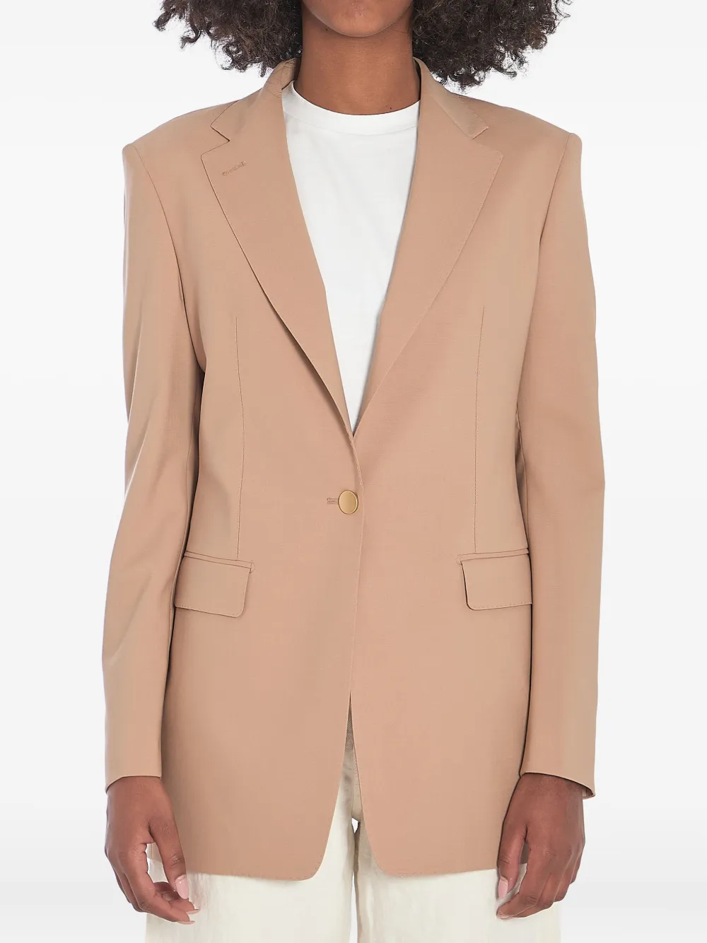 Tagliatore Blazer met enkele rij knopen Beige