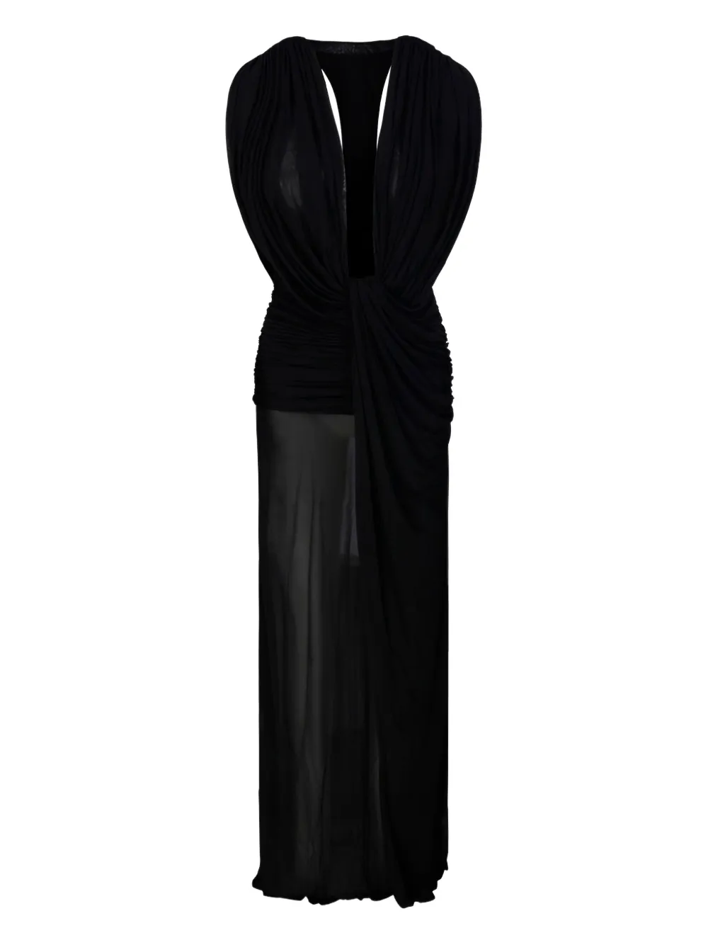 Christopher Esber robe longue à design drapé | noir | Image 1