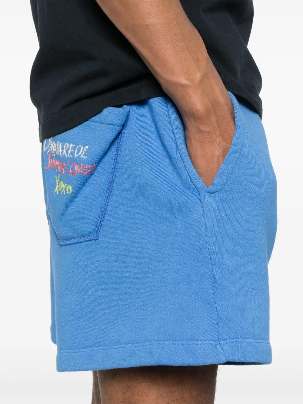 Shop Dsquared2 Logo-embroidered Shorts