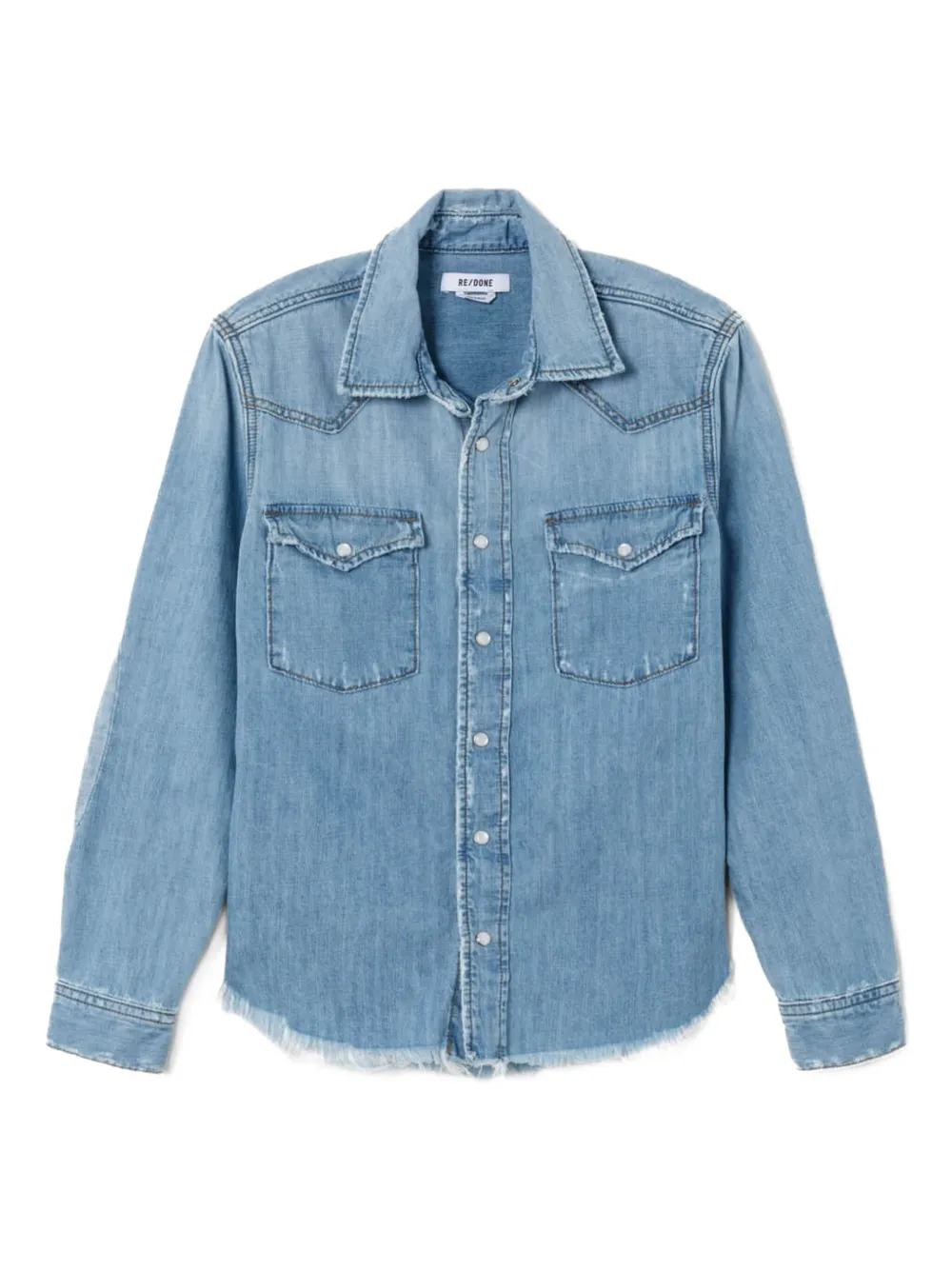 Re/done Distressed Denim Shirt