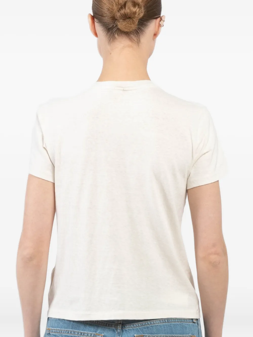 RE DONE T-shirt met grafische print Wit