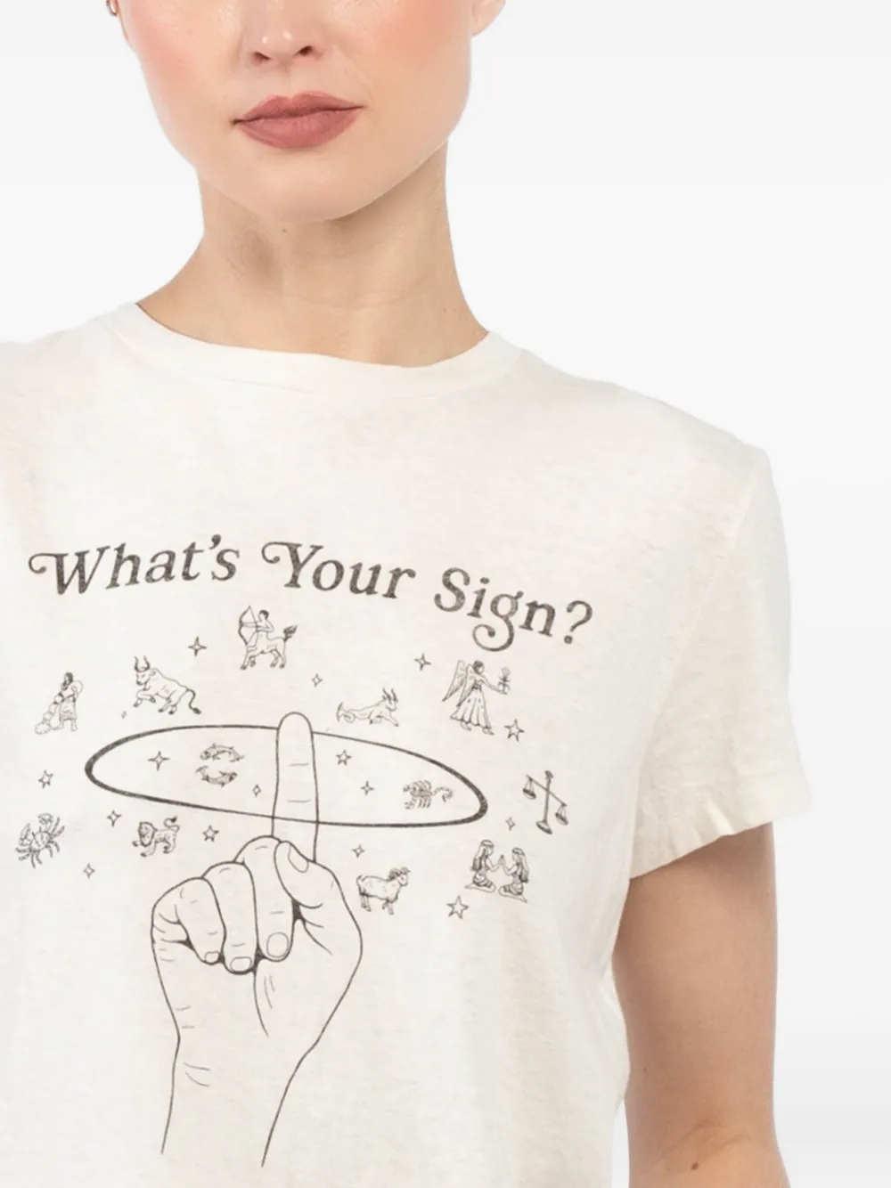 RE DONE T-shirt met grafische print Wit