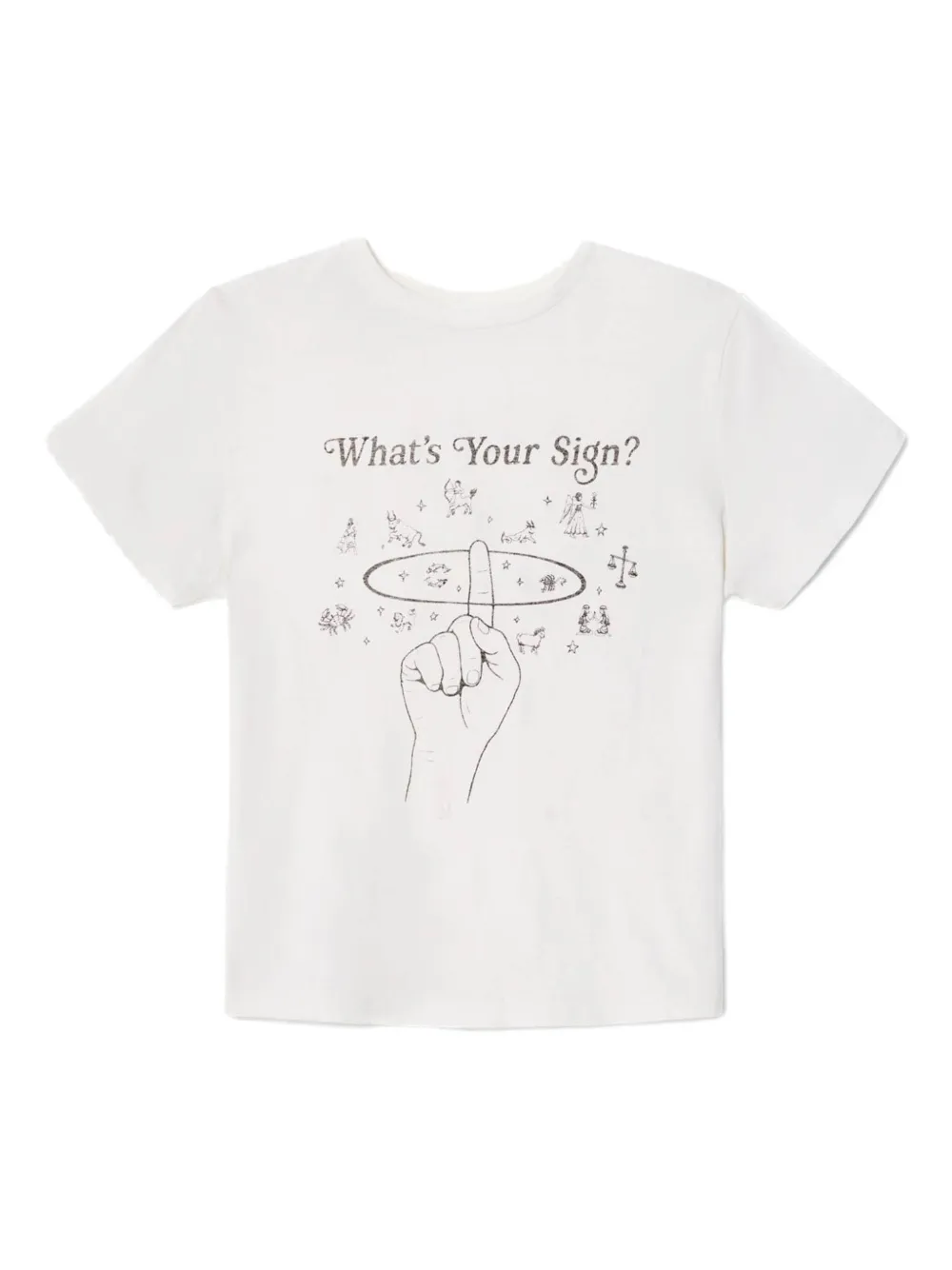 RE DONE T-shirt met grafische print Wit