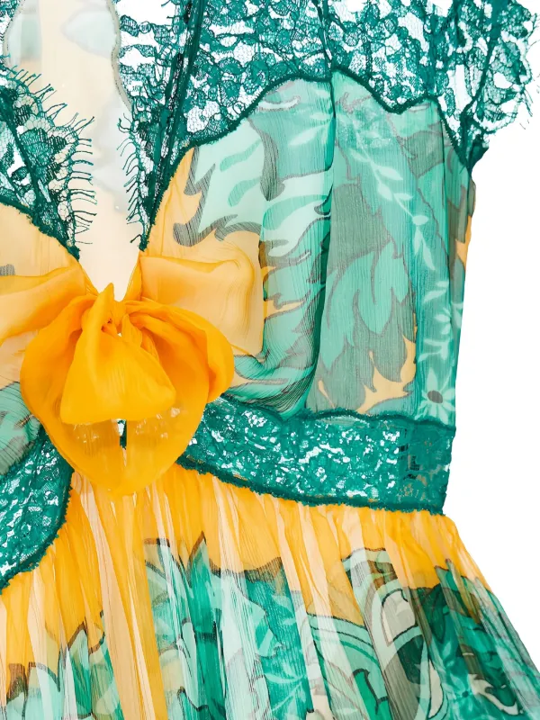 Etro Printed Maxi Dress - Green