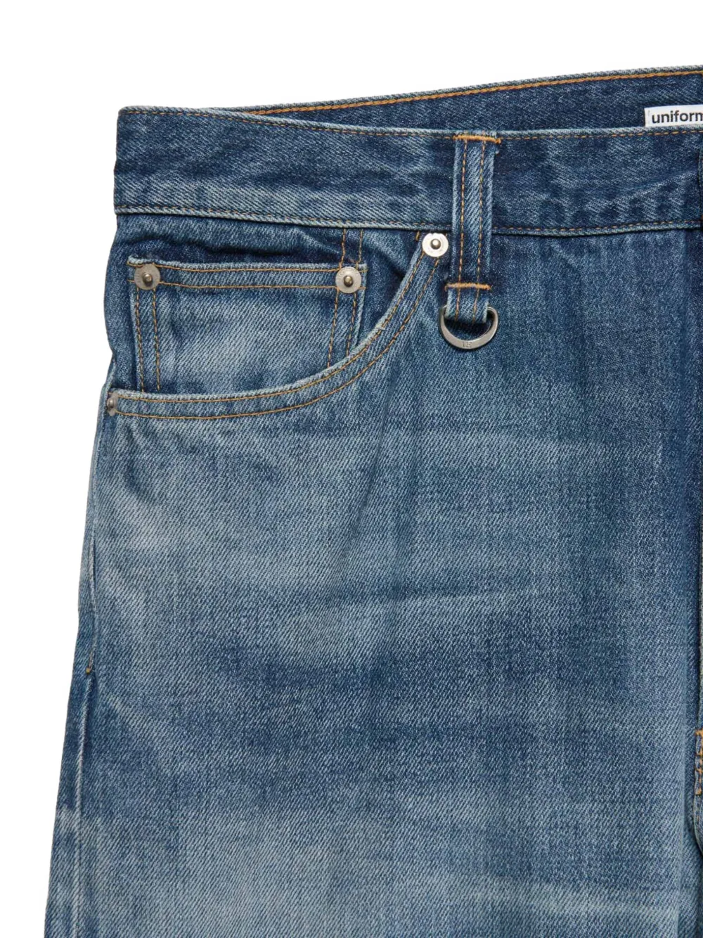 SOPHNET FADED-EFFECT JEANS