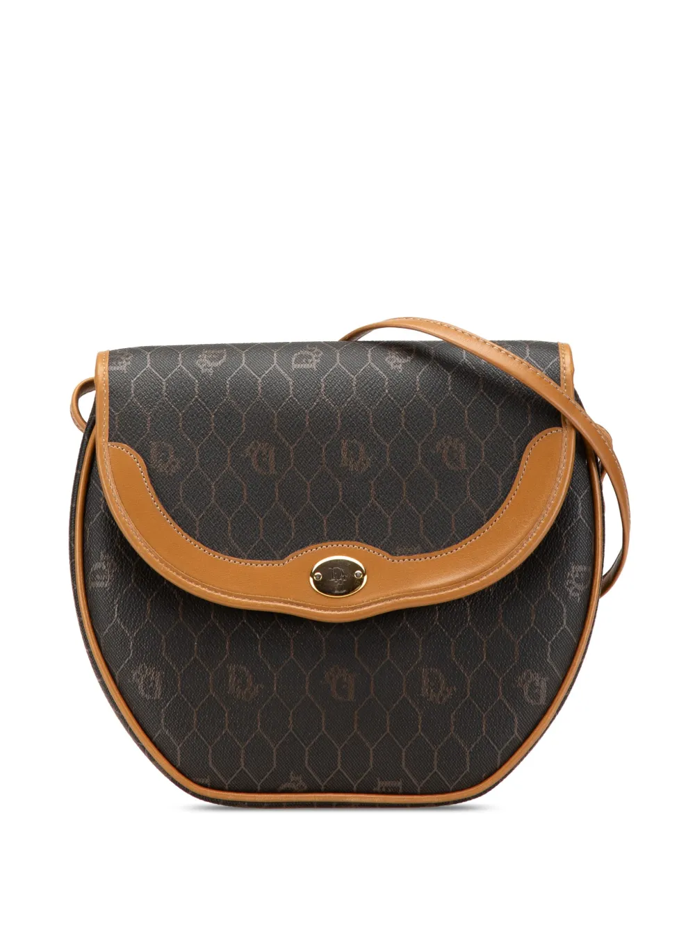 Christian Dior Pre-Owned 20th Century ハニカム コーテッドキャンバス ショルダーバッグ - ブラック Christian Dior Pre-Owned 20th Century ハニカム コーテッドキャンバス ショルダーバッグ - ブラック