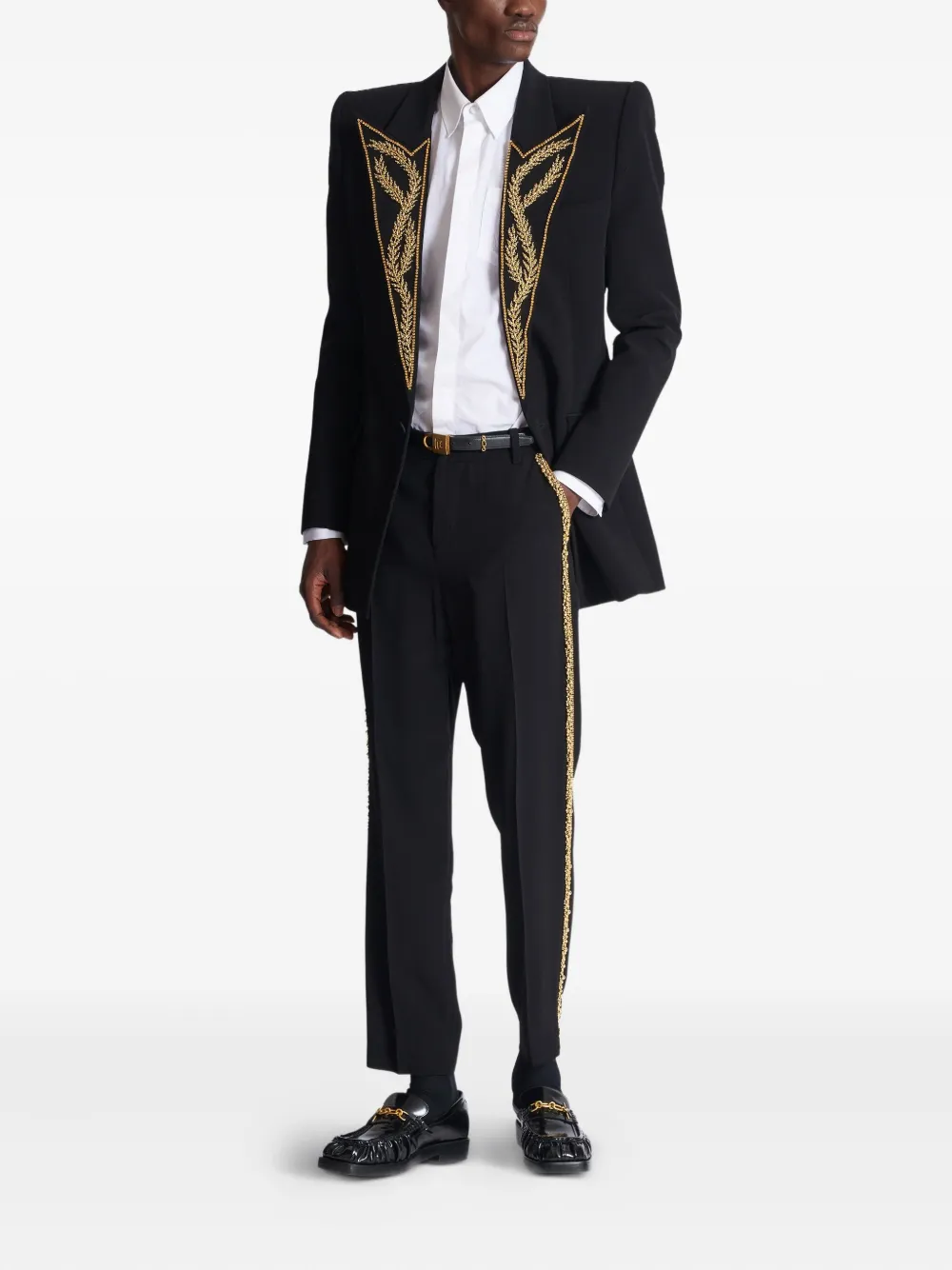 Balmain embroidered straight-leg trousers | Regular-Fit & Straight Leg Pants | Image 2