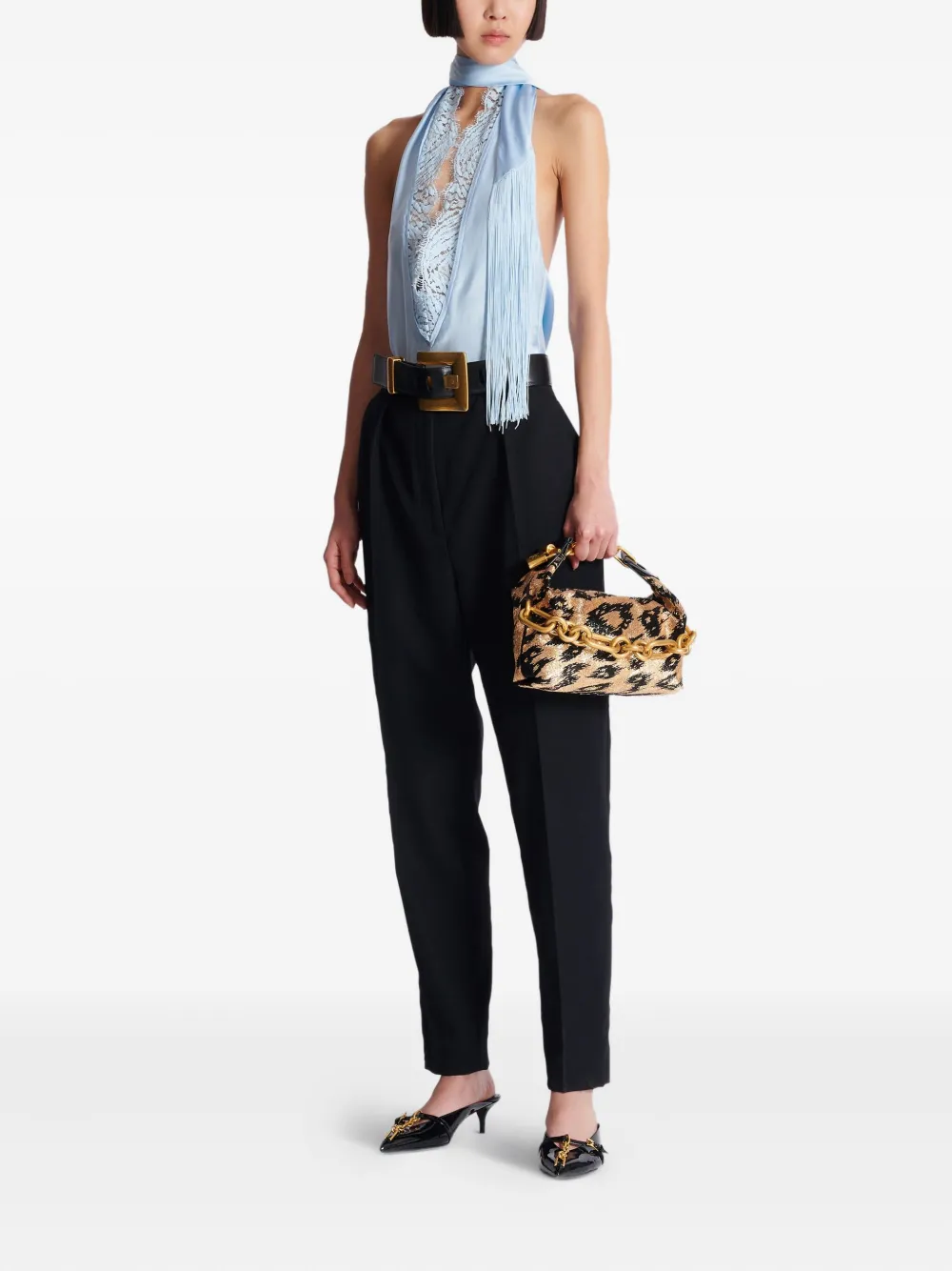 Balmain Sync mini-schoudertas - Zwart