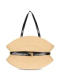Balmain medium Shuffle raffia bag - Neutrals
