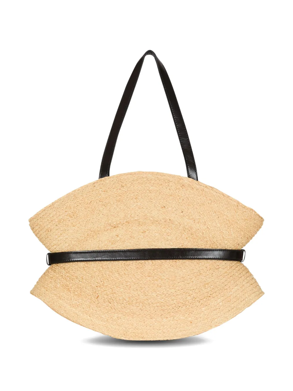 Balmain Shuffle medium raffia tas Beige