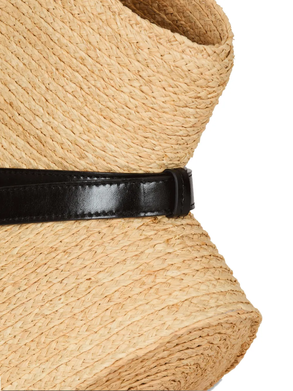 Balmain Shuffle medium raffia tas Beige