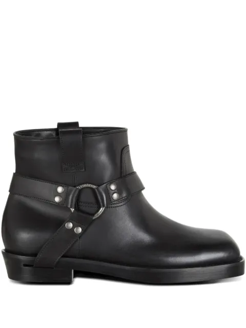 Balmain leather biker ankle boots