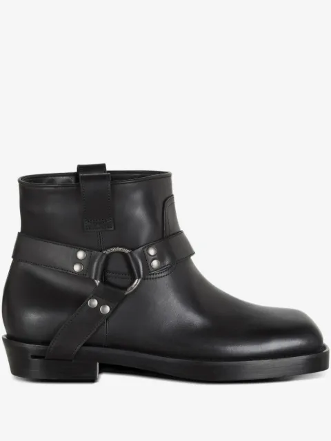 Balmain round-toe leather boots