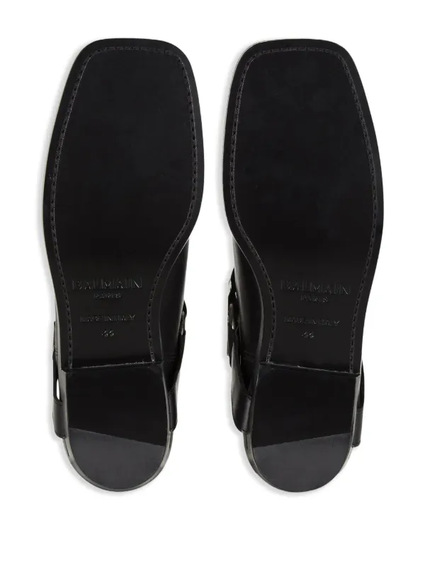Balmain round-toe Leather Boots | Black | FARFETCH