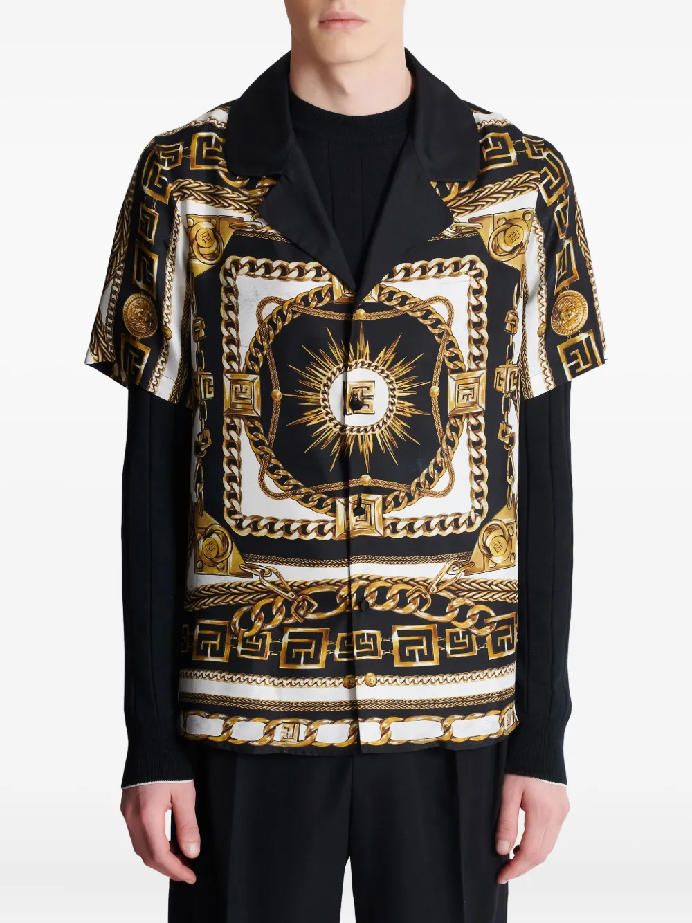 Balmain Overhemd met grafische print Wit