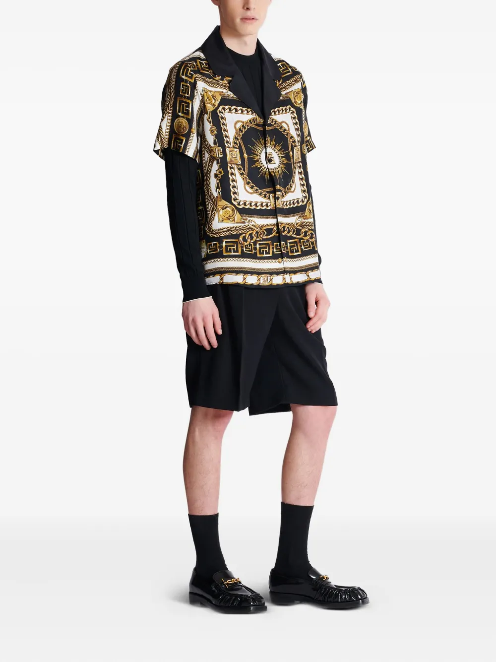 Balmain Overhemd met grafische print Wit